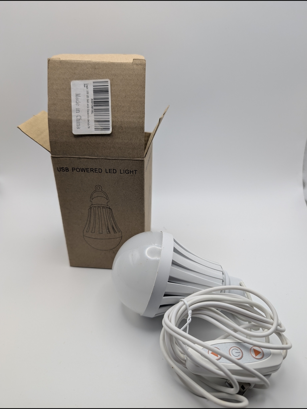 USB LED LIGHT BULB WITH DIMMABLE SWITCH BRAND NEW , Hangable